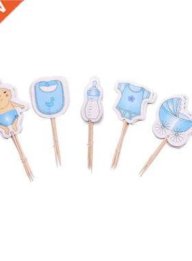 20Pcs/lot Baby ower cake Toppers Babyower Boy Girl Chris