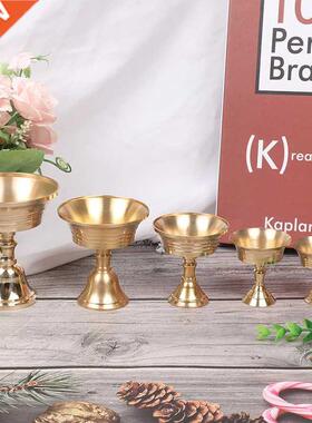 Multi-Size Golden Copper Alloy Candle Holder Candlestick