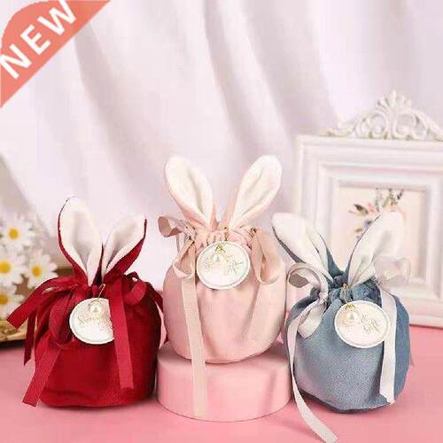5Pcs Easter Bunny Gifts Bag Cute Rabbit Ear Gift Packing