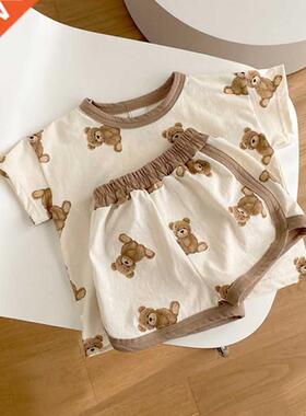 Spring New Toddler Baby Clothing Set Summer Short Sleeve T S