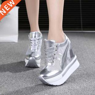 New Women Summer Me Platform Sneakers Trainers White oes