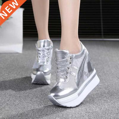 New Women Summer Me Platform Sneakers Trainers White oes