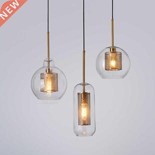 Loft Modern Pendant Light Glass Ball Hanging Lamp Kitchen Li