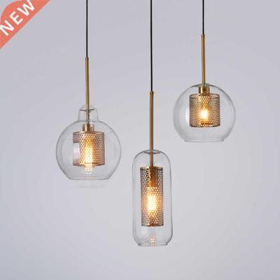 Loft Modern Pendant Light Glass Ball Hanging Lamp Kitchen Li