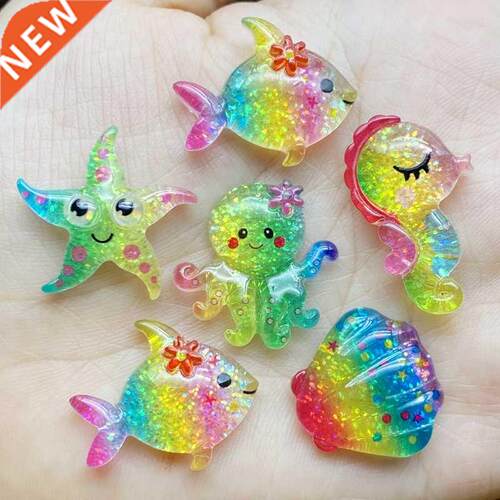 10/20Pcs Cute Resin Mini ining Ocean Series Flat back Cabo