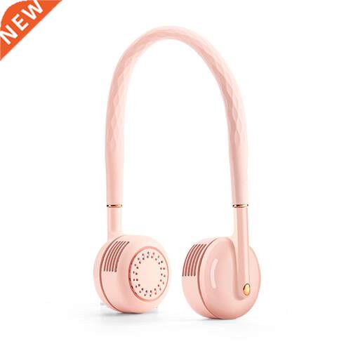 Portable Leafless Hanging Dual Cooling Neck Fan USB