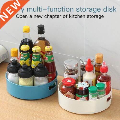 Multi-Function Rotating Tray Kitchen Storage Container Rack