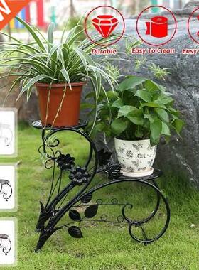 2-Layer European Style Iron Flower Stand Pot Rack Shelf