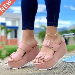 Summer Women Shoes High Heel Wedge Pltform Sndls Ldies O