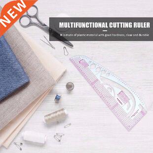 1pc Multi-functional Cutting Curve Ruler Plastic