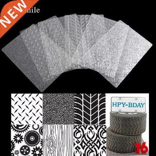 6Pcs Lattice Transparent Texture Mat Sugar Craft Bag Stripe