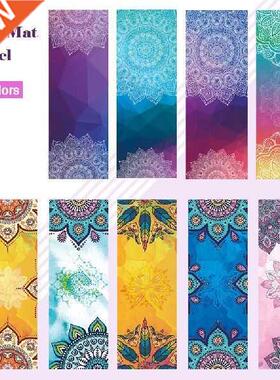 Fitness Yoga Mat Microfiber Print Pattern Foldable Portable