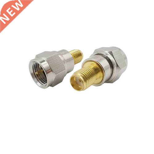 1Pcs Brass F-Type to SMA Female RF Coaxial Connector 50 Ohm