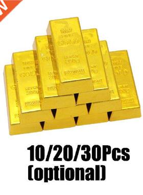 Fake Gold Bar Bullion Door Stop Golden Brick Tricks Prop