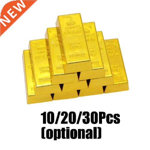 Fake Gold Bar Bullion Door Stop Golden Brick Tricks Prop