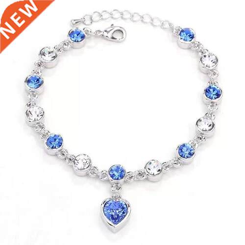 2022 High Quality Fashion Heart Bracelets For Women Blue Sap