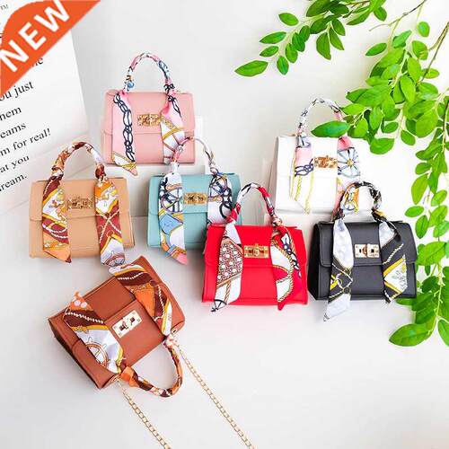 Women Mini Small Square Pack Shoulder Bag Fashion Silk Scarf