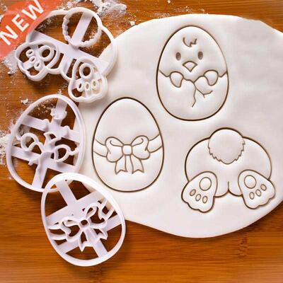 1/ Pcs Easter Set Cookie Cutter Embossed Mould Animal Chick