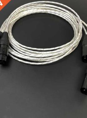 Pair Silver Plated XLR Balanced Cable Microphone Noise Reduc