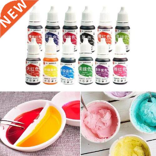 12Pcs 12 Colors 10ml Natural Ink Food Coloring Cake