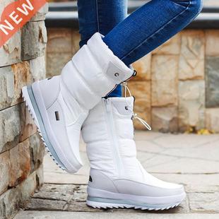 Women snow boots shoes warm woman winter boots thick plush w