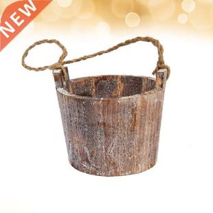 Planter Hanging Plant Pot Wooden Barrel Planters Succulent