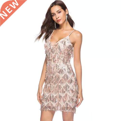 Great Gatsby Party Gown Cocktail Dress Sequin flaperr dress