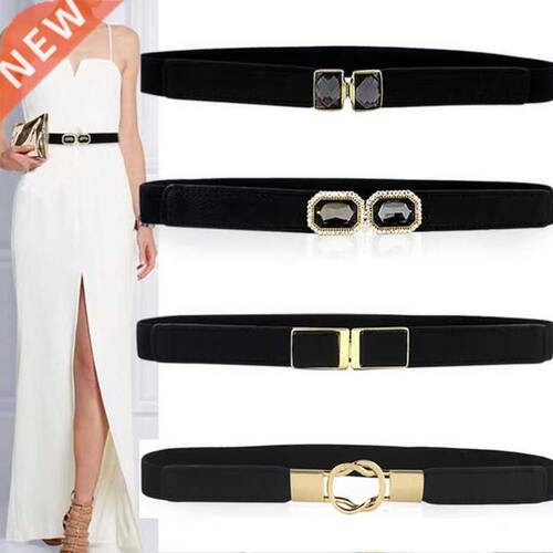 6cm Female Fashion Thin Elastic Stretch Waistband Crystal B