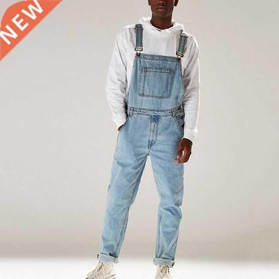 New Summer Men one-piece Jeans High Sreet Jumpsuit European