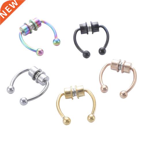 1pcs U Shaped Fake Nose Ring Hoop Septum Rings Stainless Ste