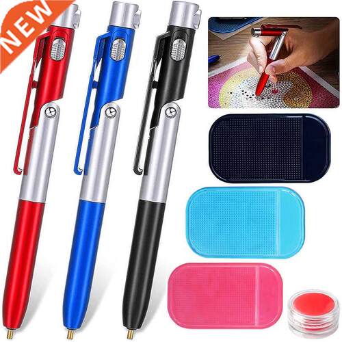 Foldale Moile Phone racket Diond Painting Pen LED Light