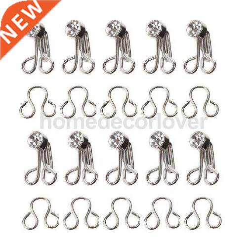 10 Sets Hook and Eye Fasteners Dressmaking Skirt Dress Bra