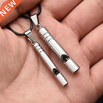 Titanium Emergency Whistle Loud Portable Keychain Necklace W