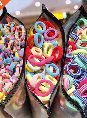 50/100/200 Pcs/Bag Children Cute Candy Cartoon Solid Elastic