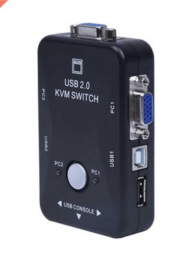 All-in-one Mini 2 ots KVM Manual Switch Box Adate w USB