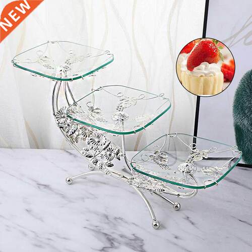 Dessert Tray Classic Glass Fruit Plate Fruit Holder Makeup