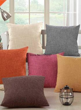 Hot Sale Linen Solid Color Pure Yellow Green Coffee Red Sofa