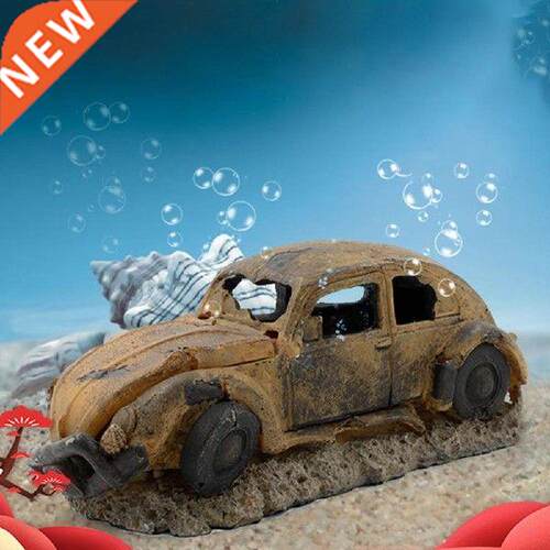Fish Tank Decoration Ornaments Resin Simulation Car Wreck