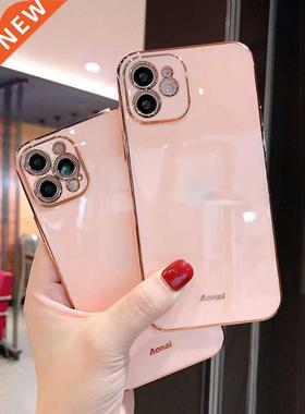 Luxury brand fashion plating girl cute soft silicone phone c