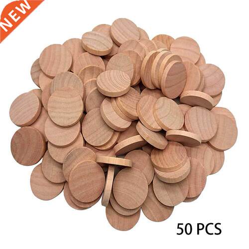 50 Pcs 5mm Art Wood Slices Toys Handmade Home Wedding