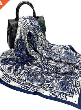 2021 Summer New 90cm Large Square Scarf Satn Turban Scarf L