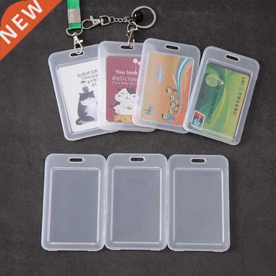 Unisex Women Men Transparent Card Cover Sleeve Work ID Clear