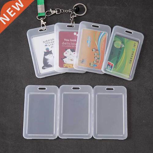 Unisex Women Men Transparent Card Cover Sleeve Work ID Clear