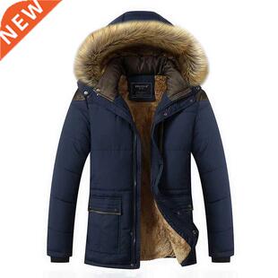 M-5XL Fur Collar Hooded Men Winter Jacket 2020New Faion Wa
