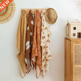 30%Cotton + 70%Bamboo Cotton Muslin Swaddle Blanket Newborn