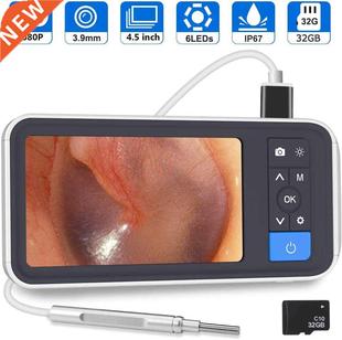 3.9mm Digital Otoscope 4.5 inch 1080P HD LCD Screen Ear Scop