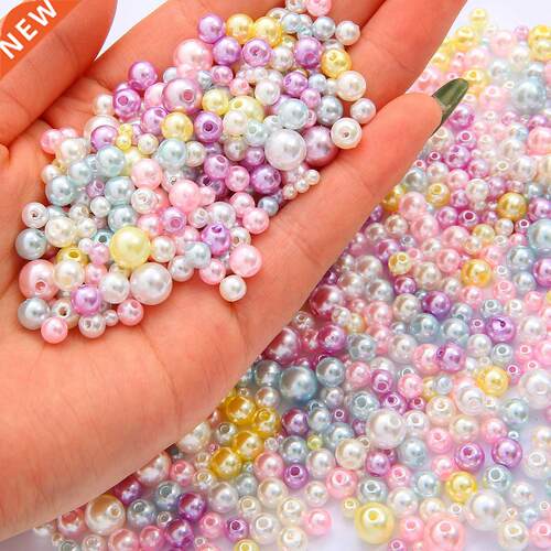 150Pcs/Pack Mix Size /4/5/6/8mm Beads With Hole Colorful Pe