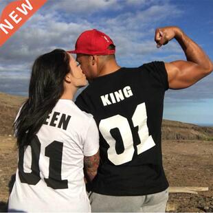 couple t-shirt2022 lover king queen 01 short sleeve fashion