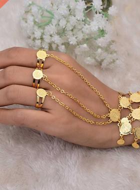 Wando Wholesale gold Coin Bracelet Bangles in chain link Rin