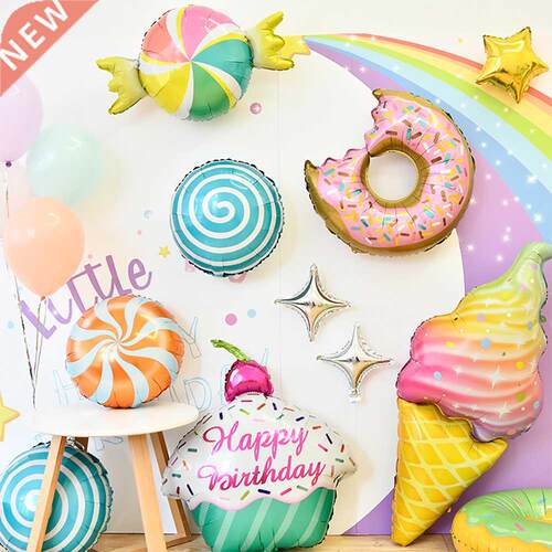 Colorful Candy Foil Balloons Lollipops Helium Balloons Baby